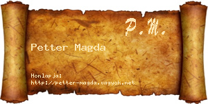 Petter Magda névjegykártya